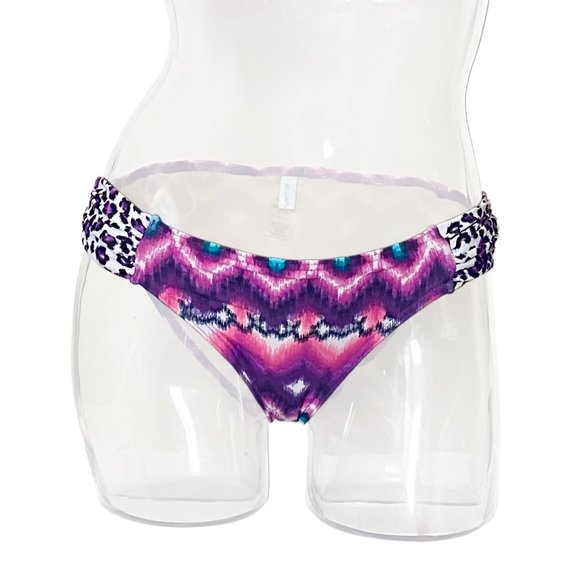 EUC Purple Abstract Argyle Bikini Swim Bottom - Women's Size M dELiA's Swimwear - Picture 1 of 4